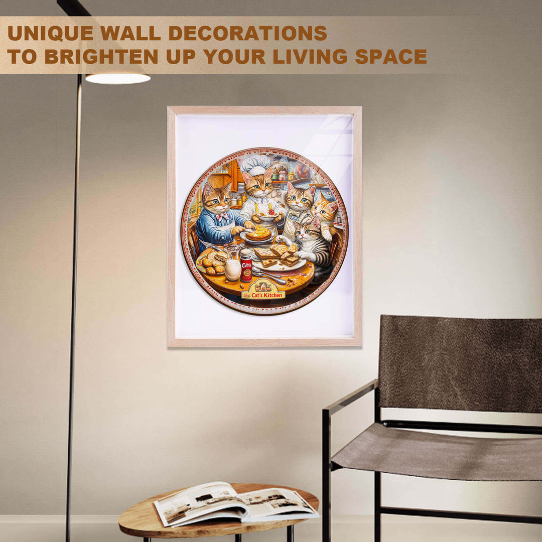 Cat's Kitchen Wooden Jigsaw Puzzle