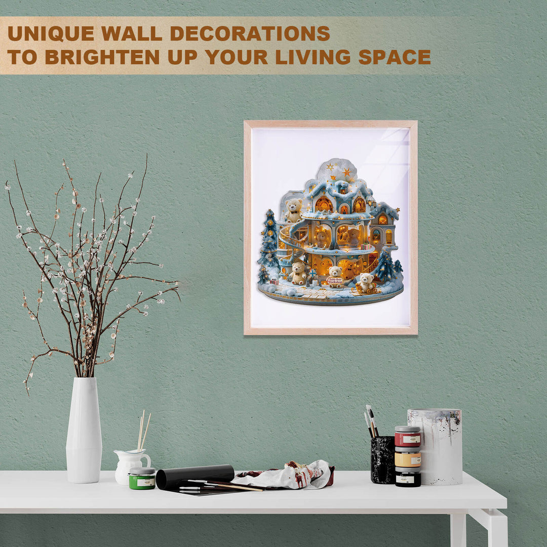 Teddy Bear Workshop Wooden Jigsaw Puzzle