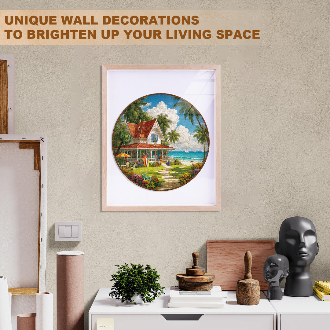 Beach Villa Wooden Jigsaw Puzzle