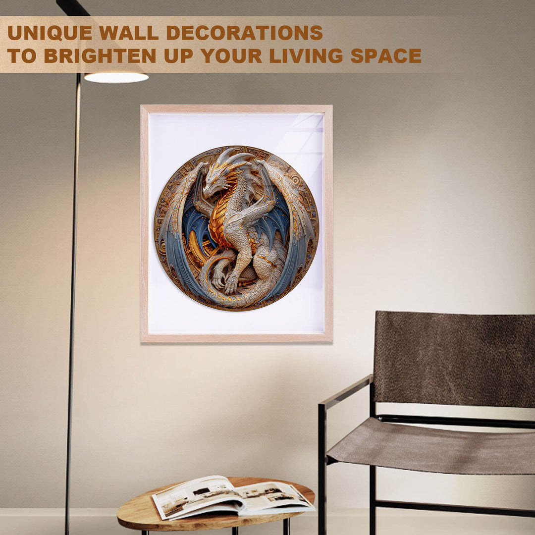 Elements Metal Dragon Wooden Jigsaw Puzzle