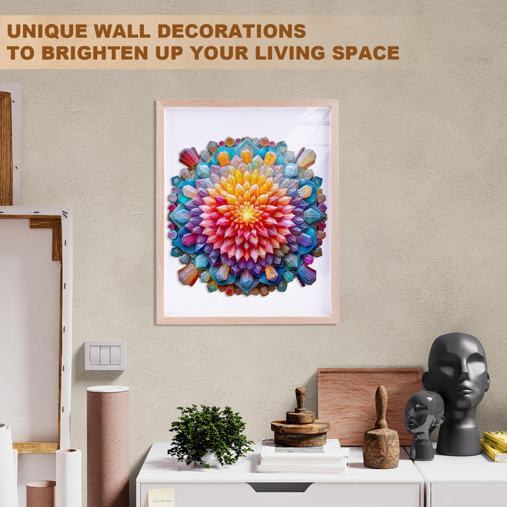 Crystal Mandala Wooden Jigsaw Puzzle