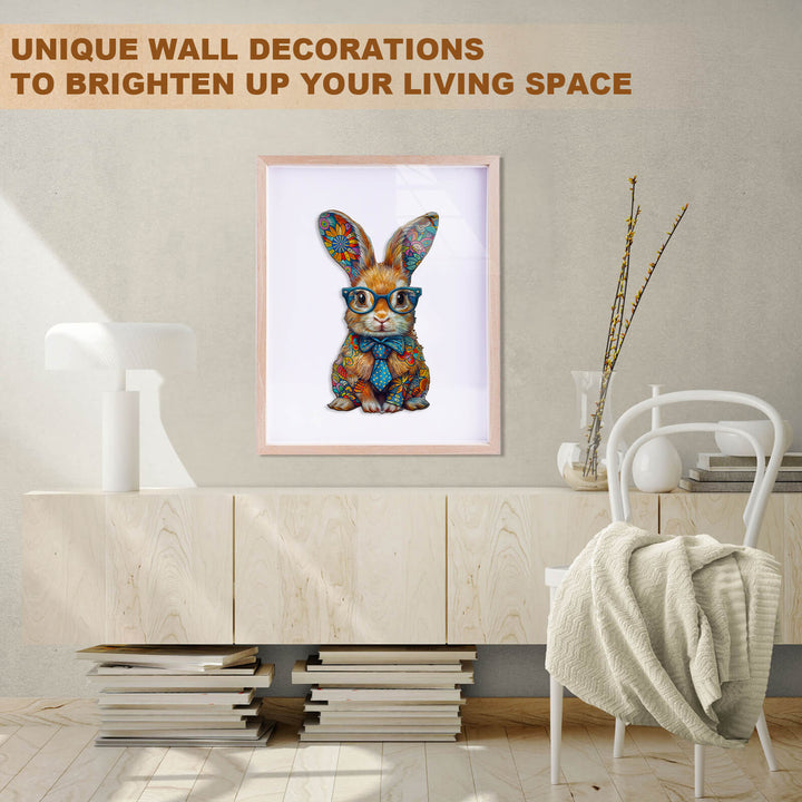 Colorful bunny wall art, unique home decor to brighten living spaces with charming design.