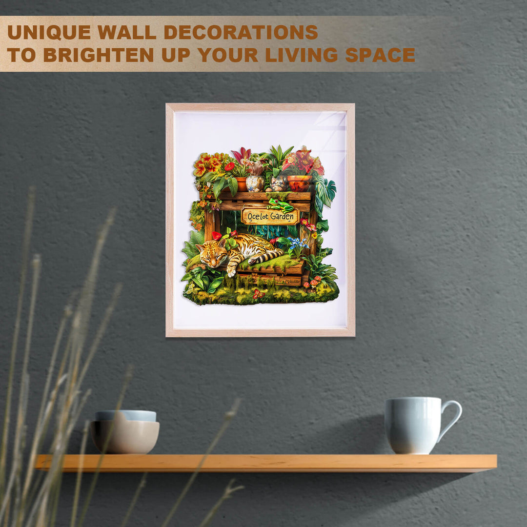 Ocelot Garden Wooden Jigsaw Puzzle
