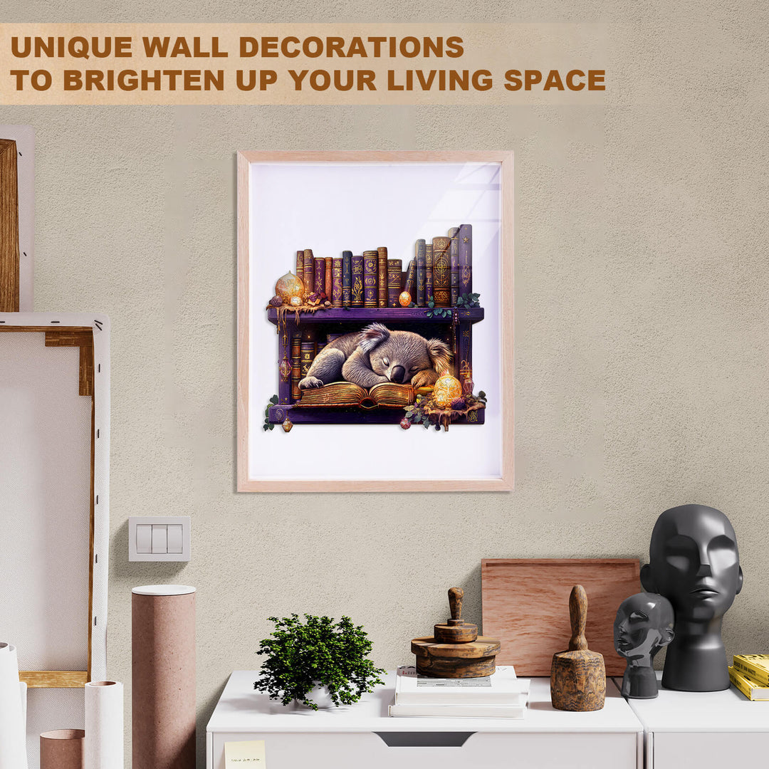 Sleep Library-Koala Wooden Jigsaw Puzzle