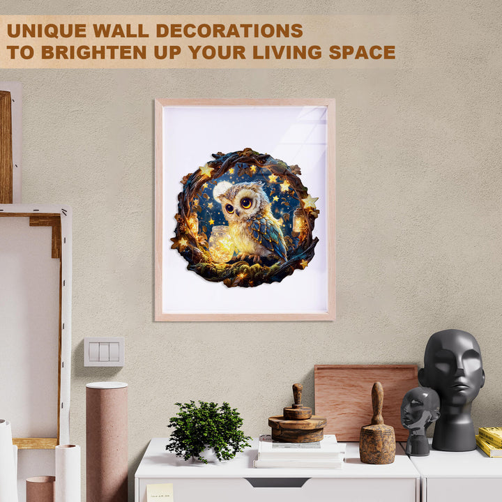 Star Owl Wooden Jigsaw Puzzle