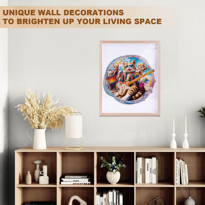 BEACHBAND CATS Wooden Jigsaw Puzzle