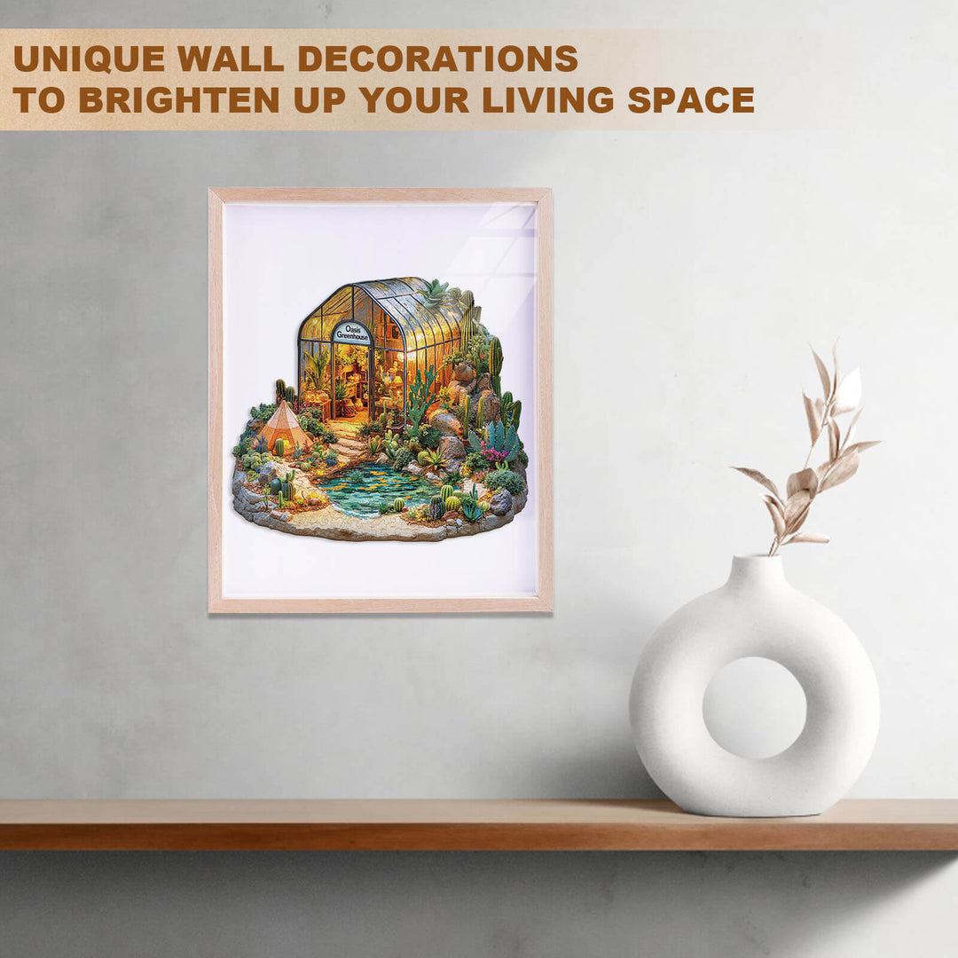 Oasis Greenhouse Wooden Jigsaw Puzzle