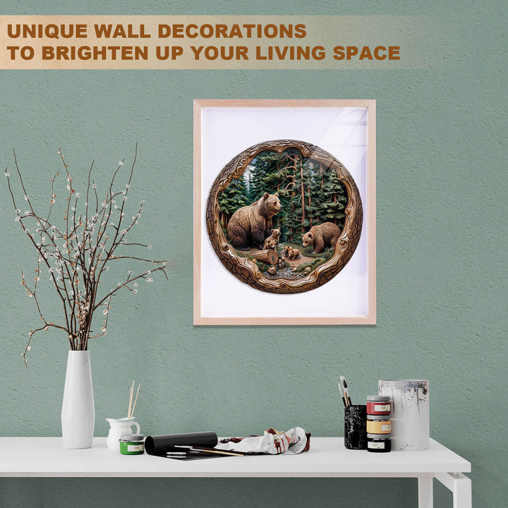 Puzzle en bois Famille d'ours de la forêt