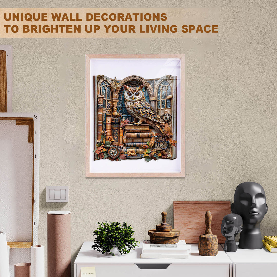 Bücherregal Eule Holz-Puzzle