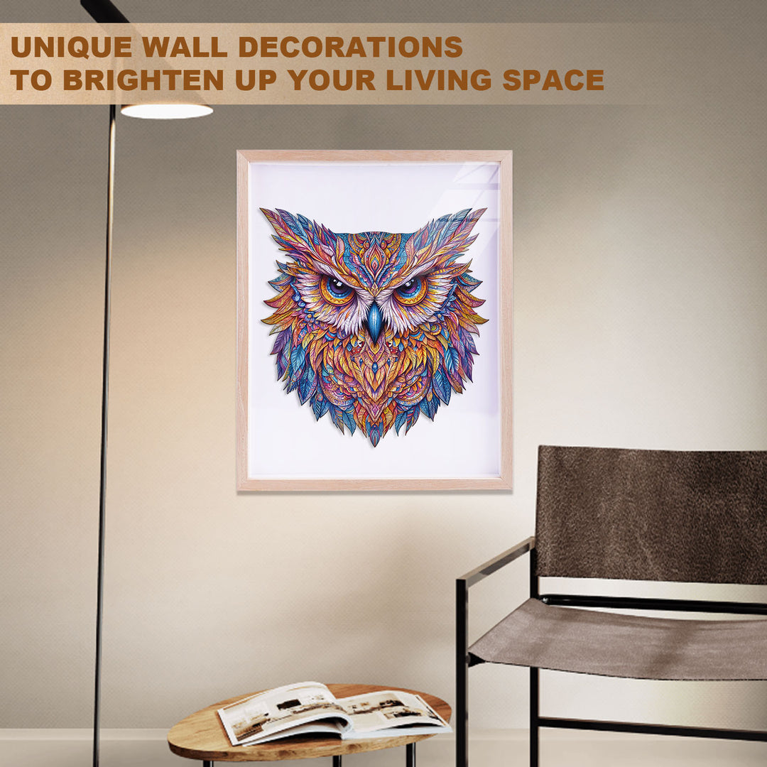 Color owl Wooden Jigsaw Puzzle