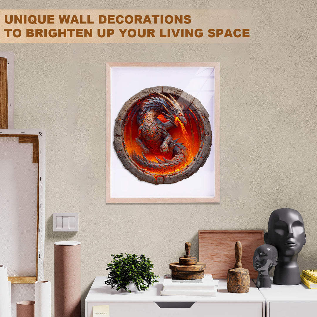 Elements Fire Dragon Wooden Jigsaw Puzzle