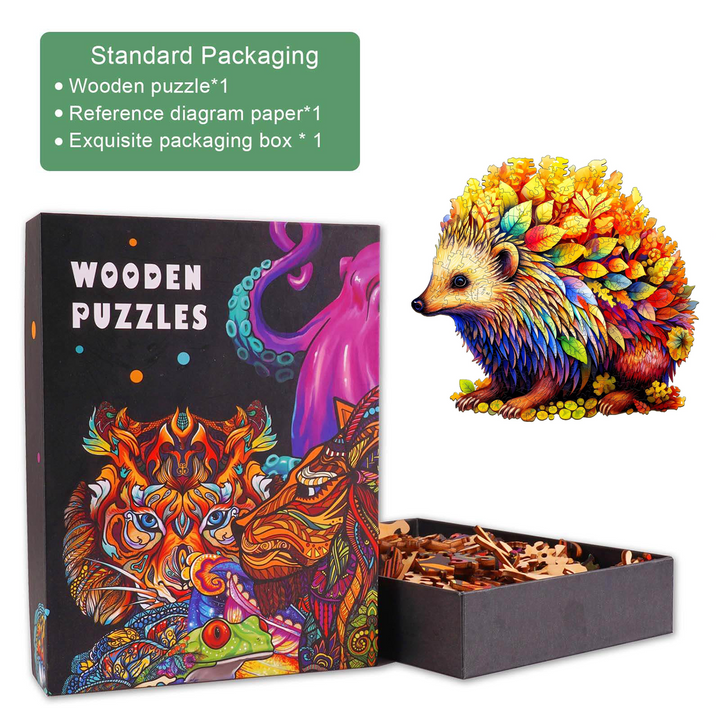 Clever Hedgehog Wooden Jigsaw Puzzle