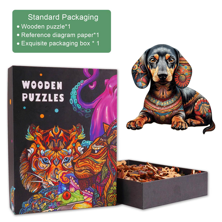 Clever Dachshund Wooden Jigsaw Puzzle