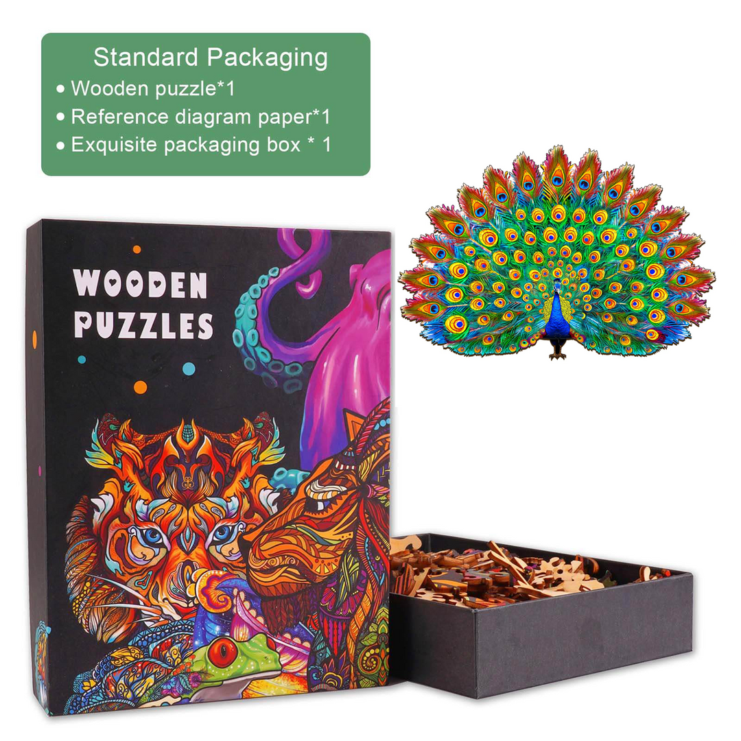 Beautiful Peacock Wooden Jigsaw Puzzle