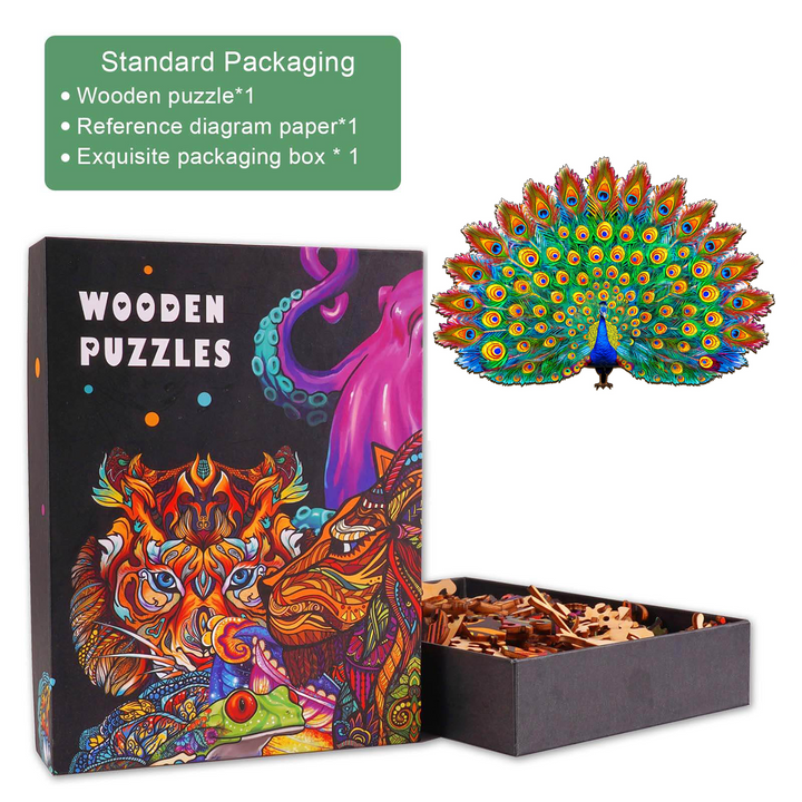 Beautiful Peacock Wooden Jigsaw Puzzle