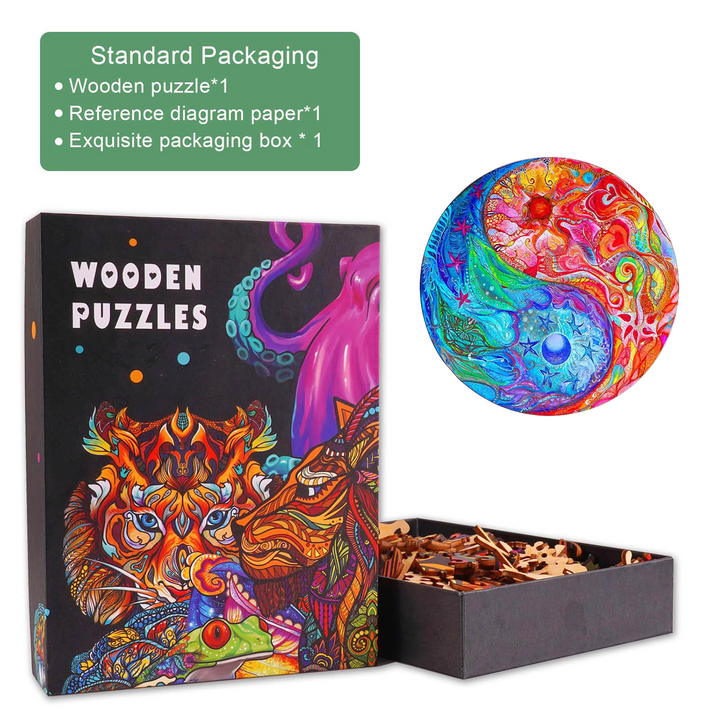 Yin Yang Mandala-2 Wooden Jigsaw Puzzle