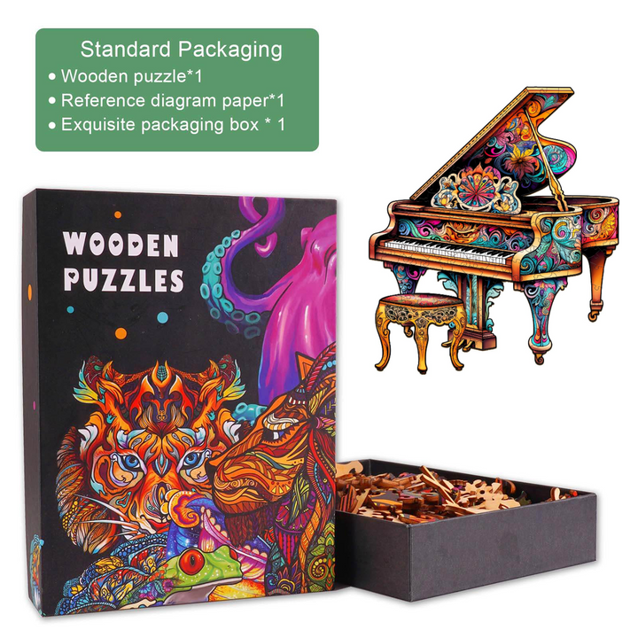 Touching Piano Wooden Jigsaw Puzzle
