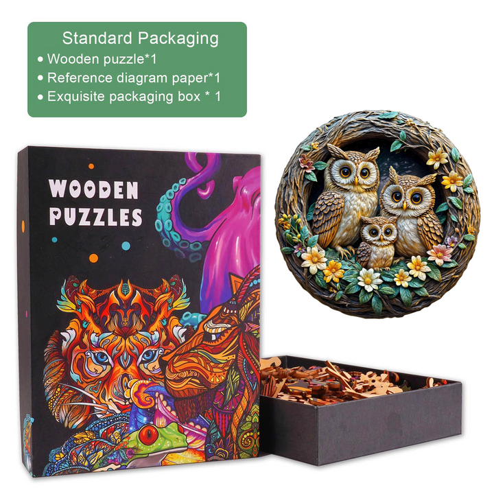 3D warm family Wooden Jigsaw Puzzle