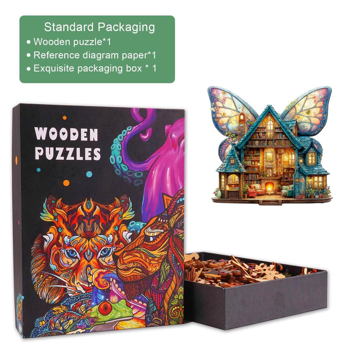 Butterfly Fairy House Wooden Jigsaw Puzzle