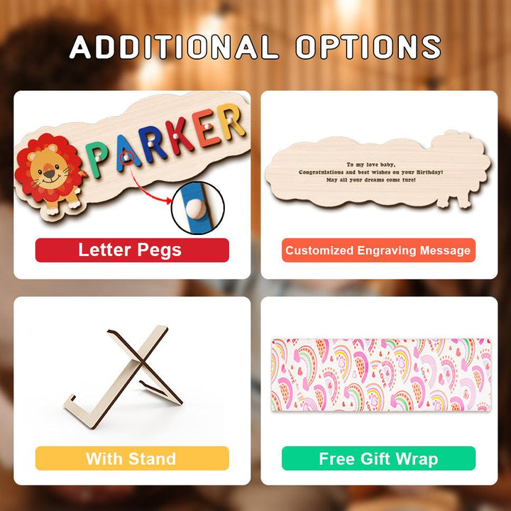 Personalized Baby Name Puzzle And Animal Puzzle