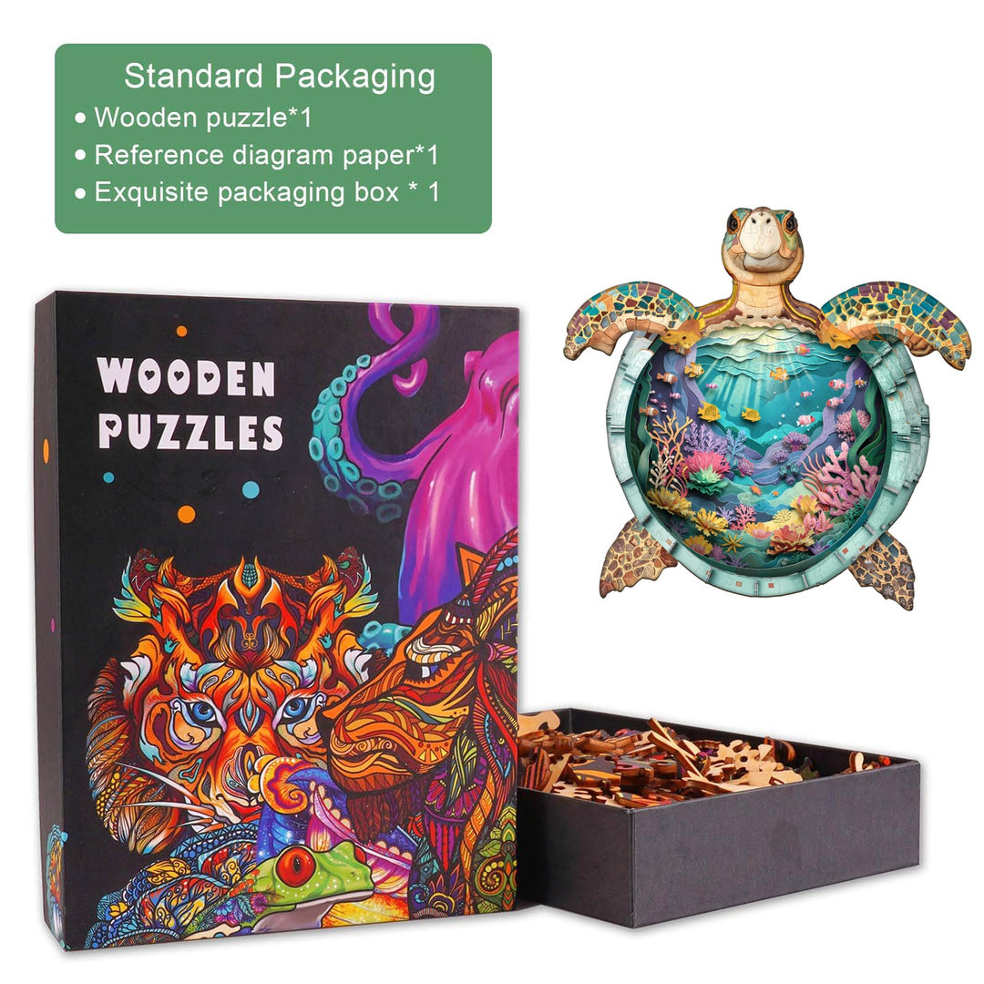 Turtle World Wooden Jigsaw Puzzle