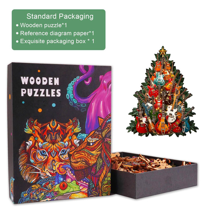Rock Christmas Wooden Jigsaw Puzzle