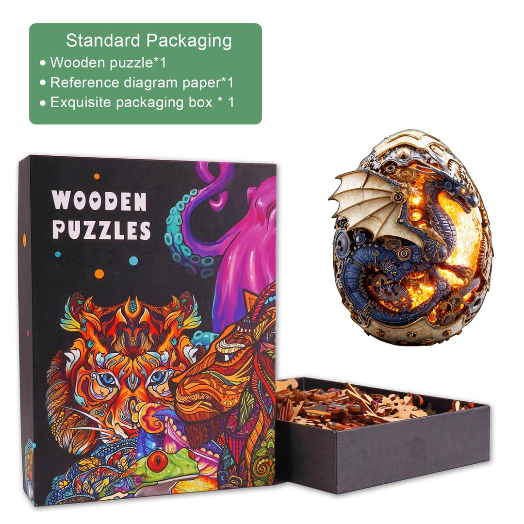 Fire Dragon Egg Wooden Jigsaw Puzzle