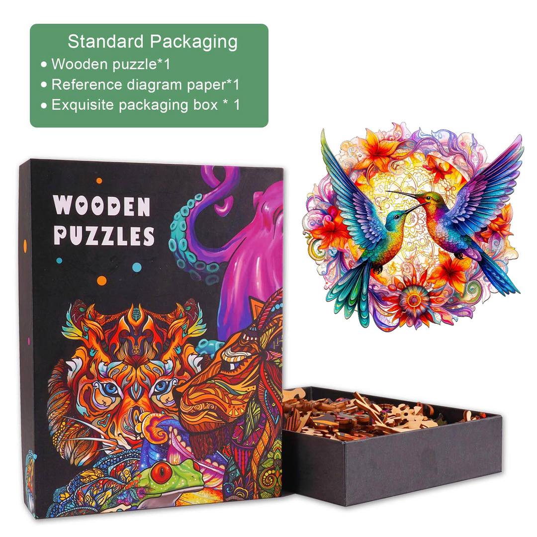 Hummingbirds-2 Wooden Jigsaw Puzzle