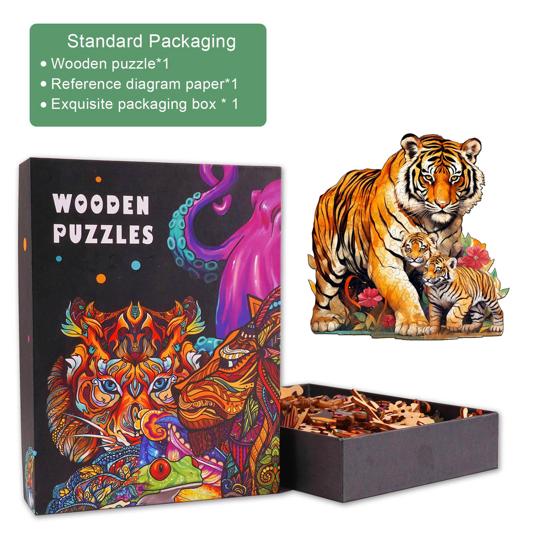 Tiger Family-2 Wooden Jigsaw Puzzle