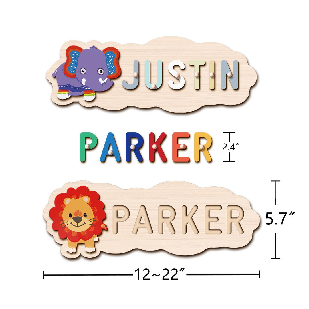 Personalized Baby Name Puzzle And Animal Puzzle-Woodbests