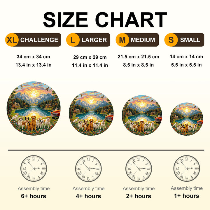 Puppy Scenic World Wooden Jigsaw Puzzle