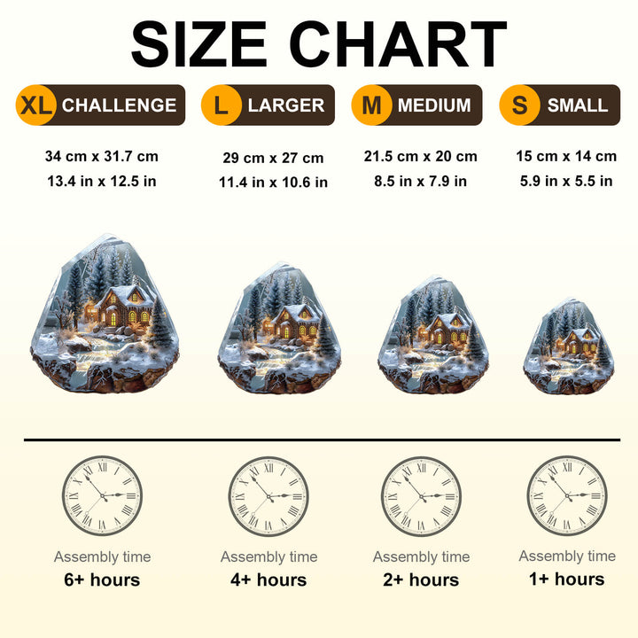 Snowlight Cottage Wooden Jigsaw Puzzle