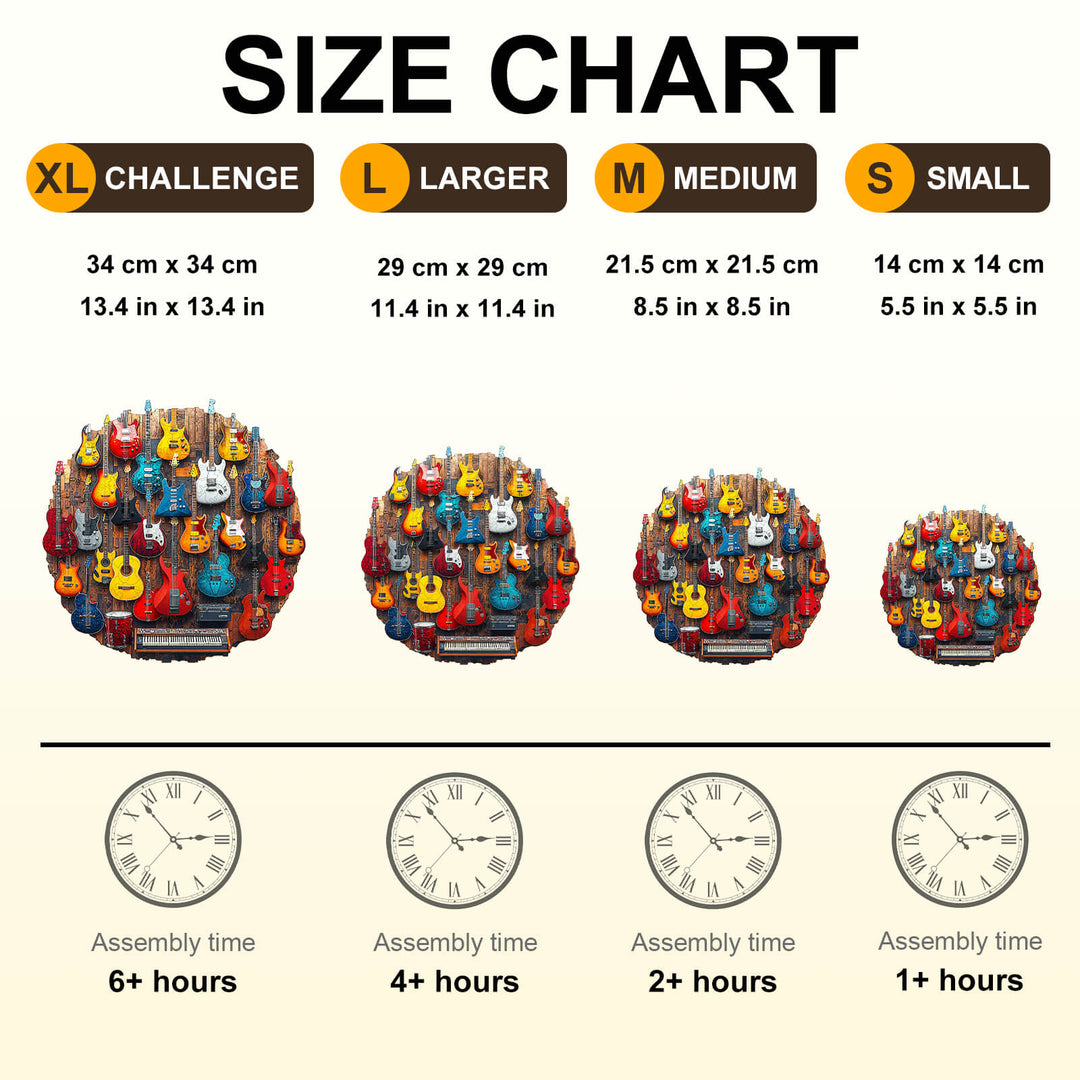 Guitar Wall Wooden Jigsaw Puzzle