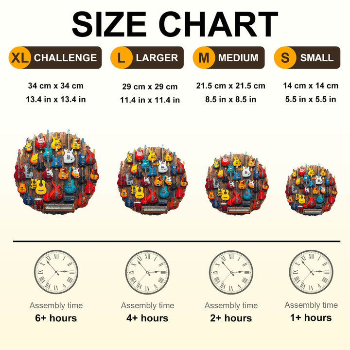 Guitar Wall Wooden Jigsaw Puzzle