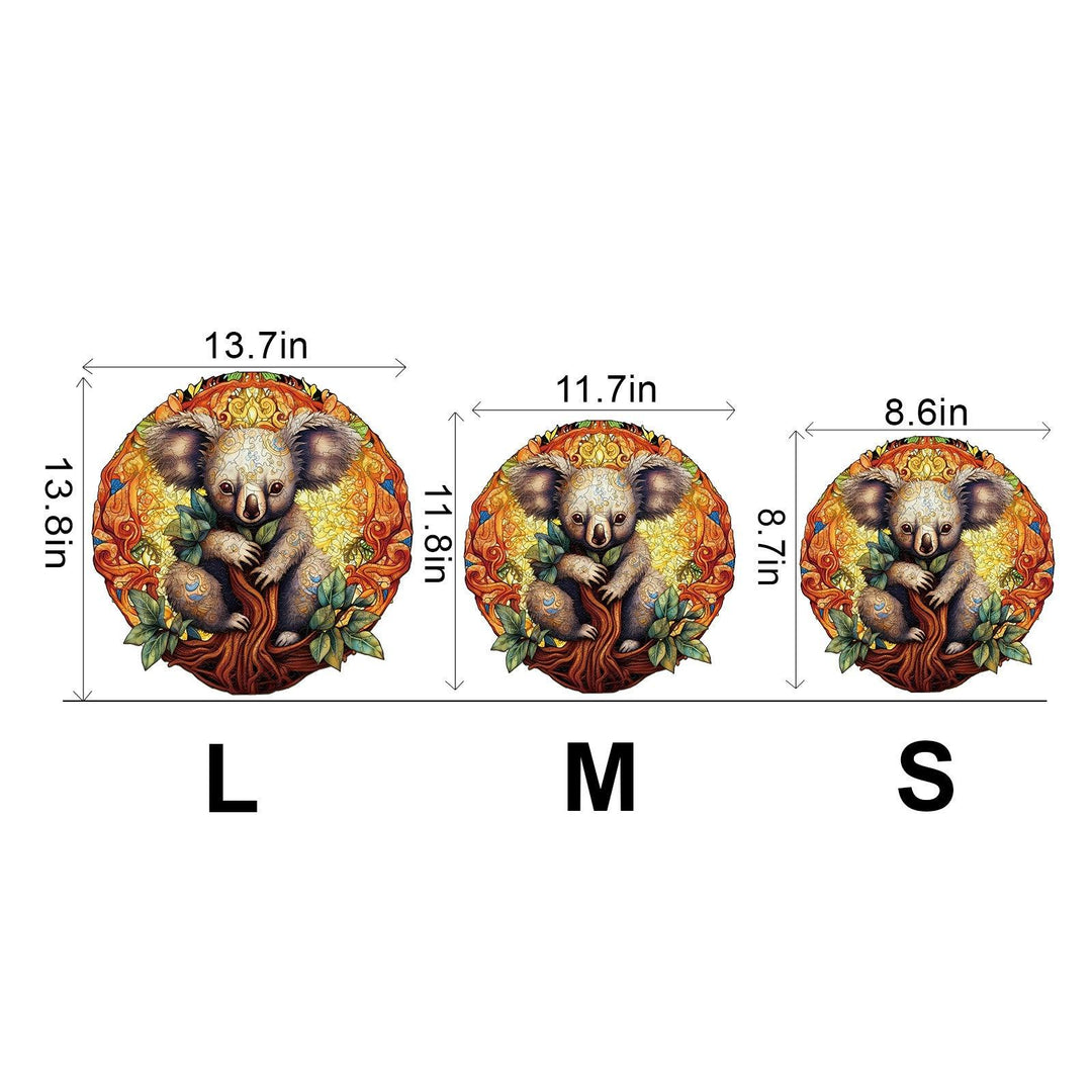Mandala Koala Wooden Jigsaw Puzzle