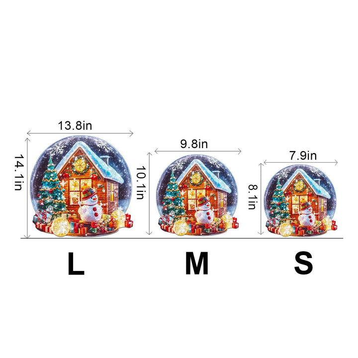Christmas Cottage Wooden Jigsaw Puzzle