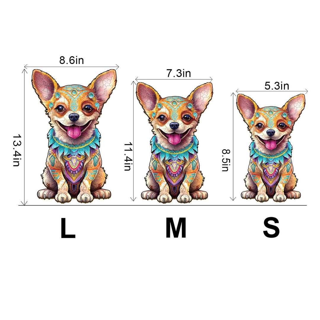 Happy Chihuahua Wooden Jigsaw Puzzle