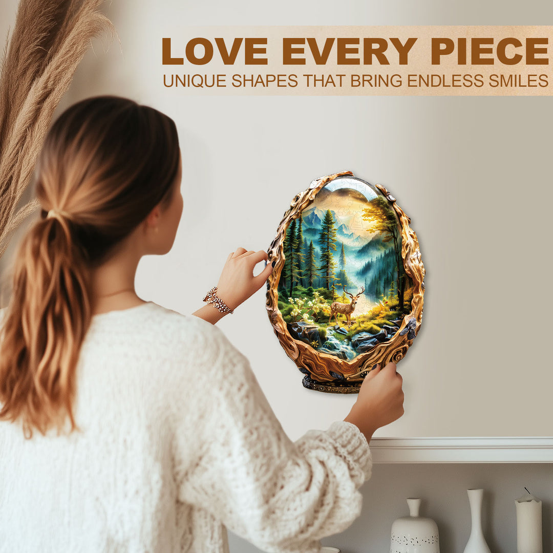 Glass ball scenery Wooden Jigsaw Puzzle