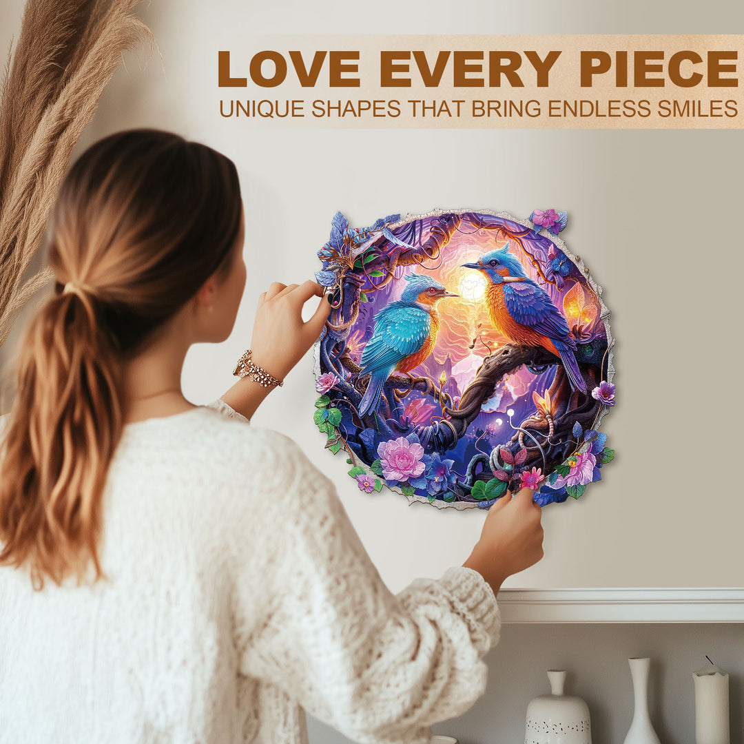 Twilight Plumage Wooden Jigsaw Puzzle