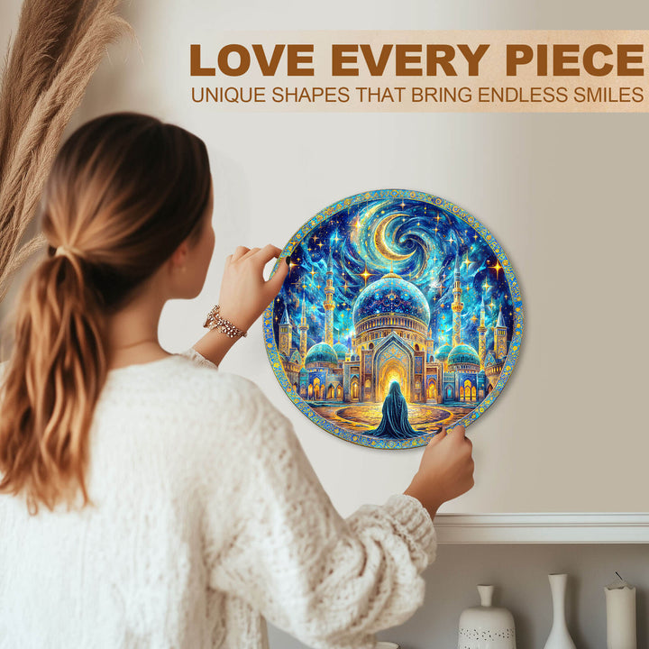 Mosquée de nuit Puzzle en bois