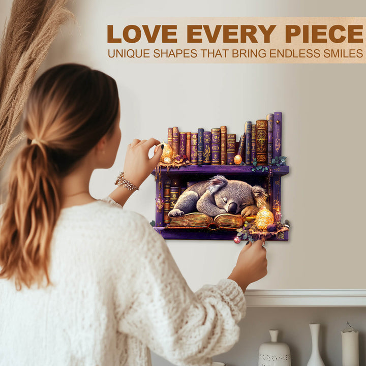 Sleep Library-Koala Wooden Jigsaw Puzzle