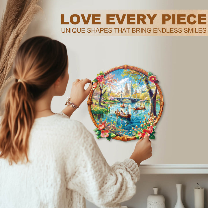 Lake View In Spring  Wooden Jigsaw Puzzle