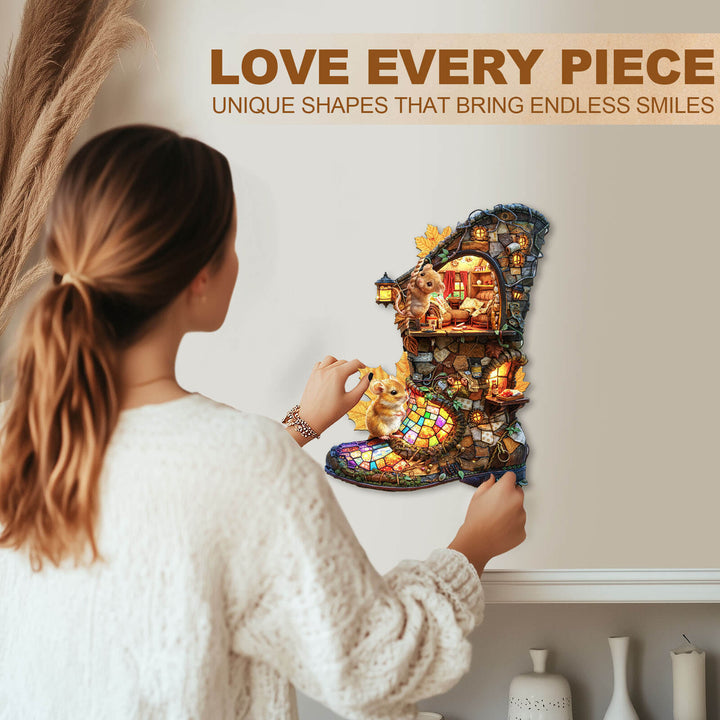 boot hut Wooden Jigsaw Puzzle