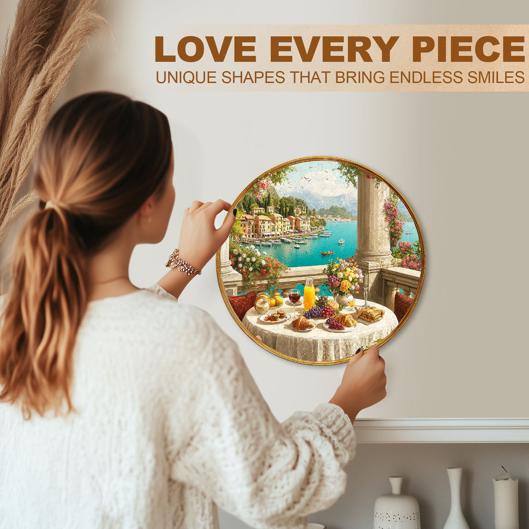 Afternoon Tea Scenery Wooden Jigsaw Puzzle