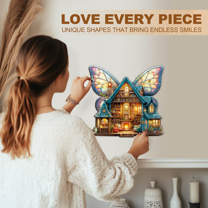 Butterfly Fairy House Wooden Jigsaw Puzzle