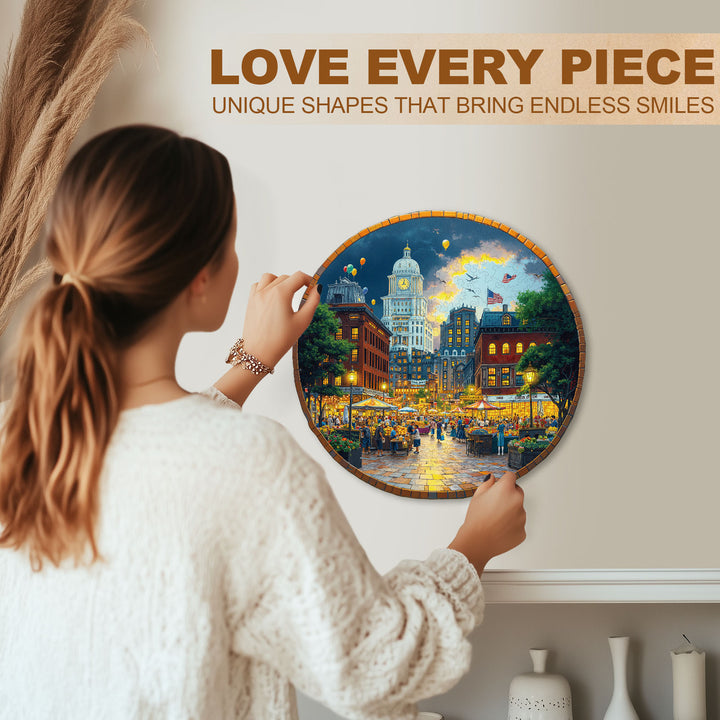 Bonston Market Wooden Jigsaw Puzzle