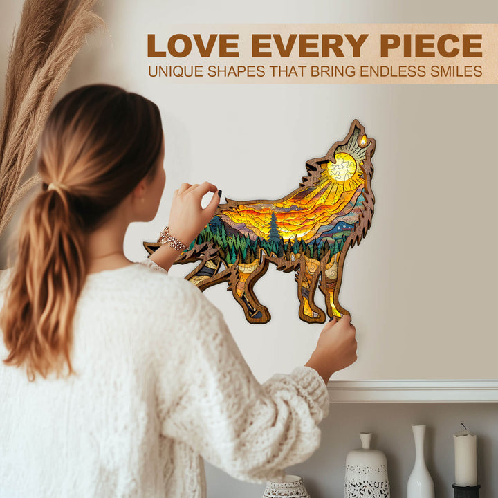 Wooden Wolf Wooden Jigsaw Puzzle