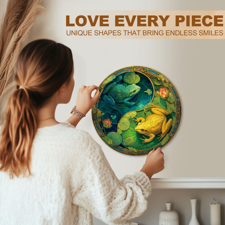 Balance Frogs Wooden Jigsaw Puzzle