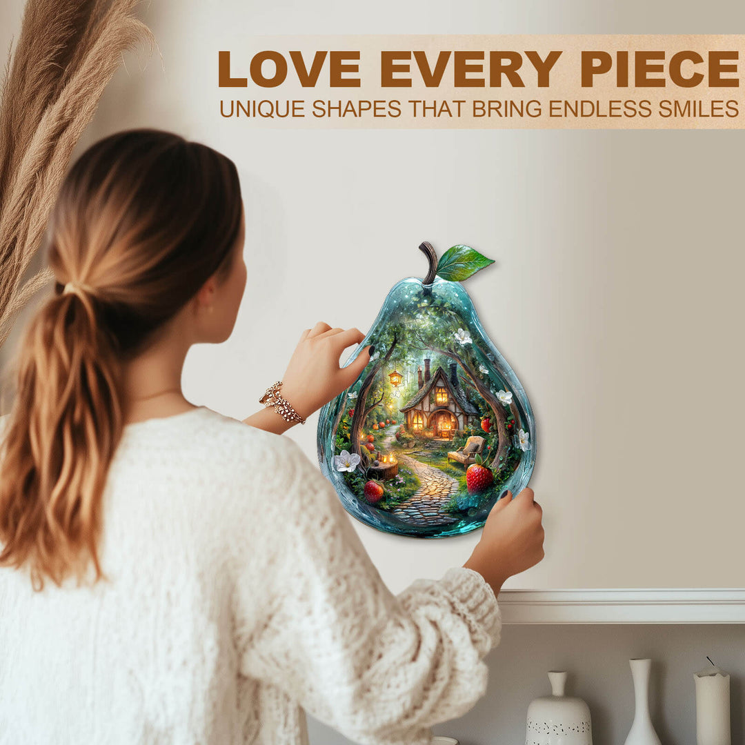 Birnenförmiges Innenhof-Holzpuzzle