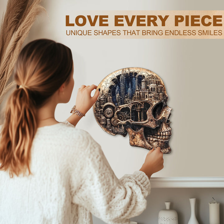 Skull City Wooden Jigsaw Puzzle